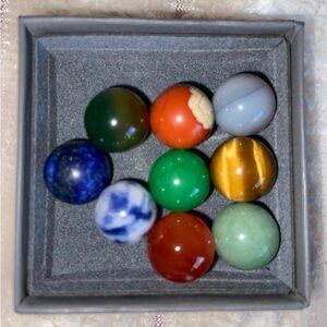 12mm gem ball SET OF 9 for Silpada Interchangeable Sterling Silver Ring
